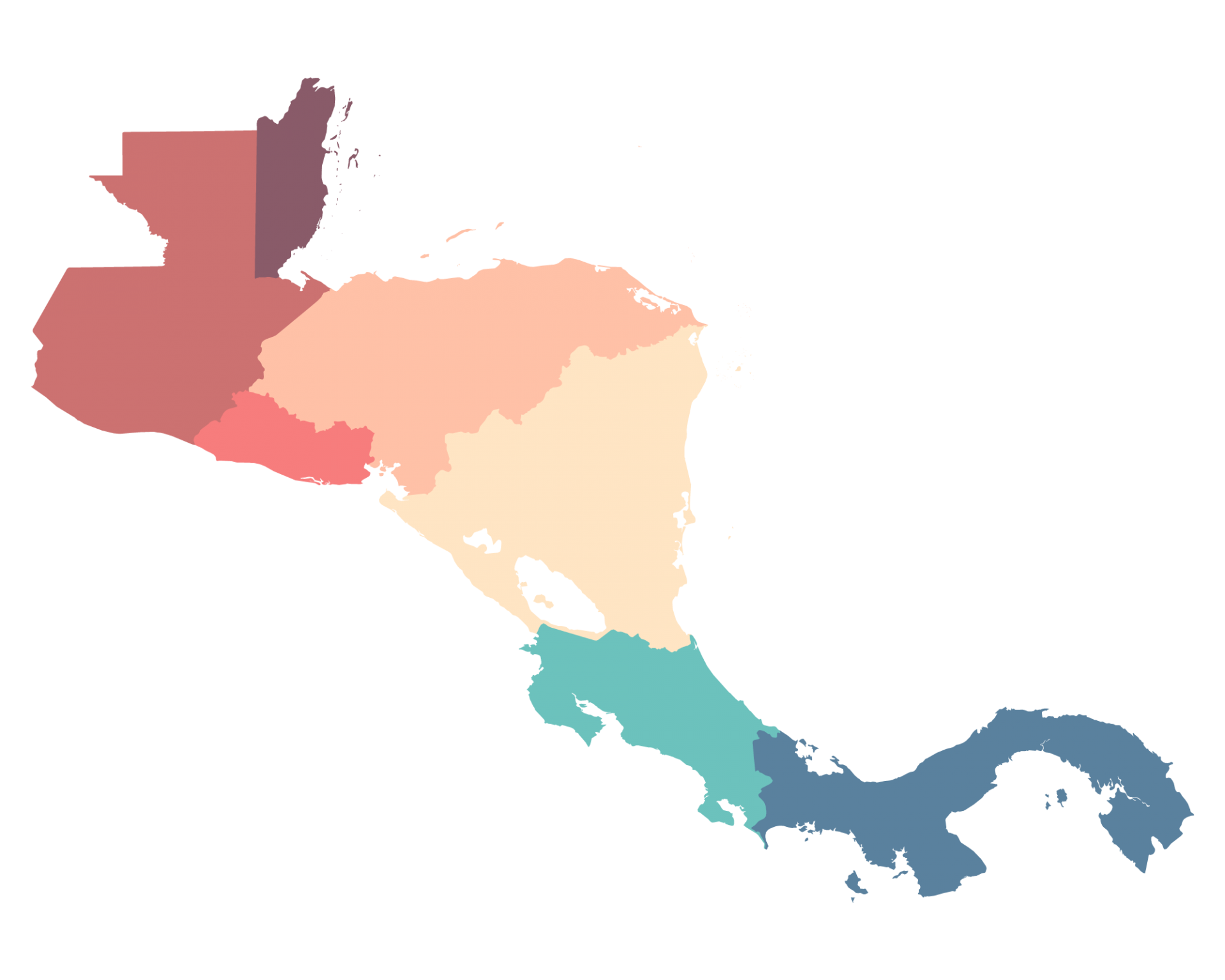 Mapa de Centroamérica